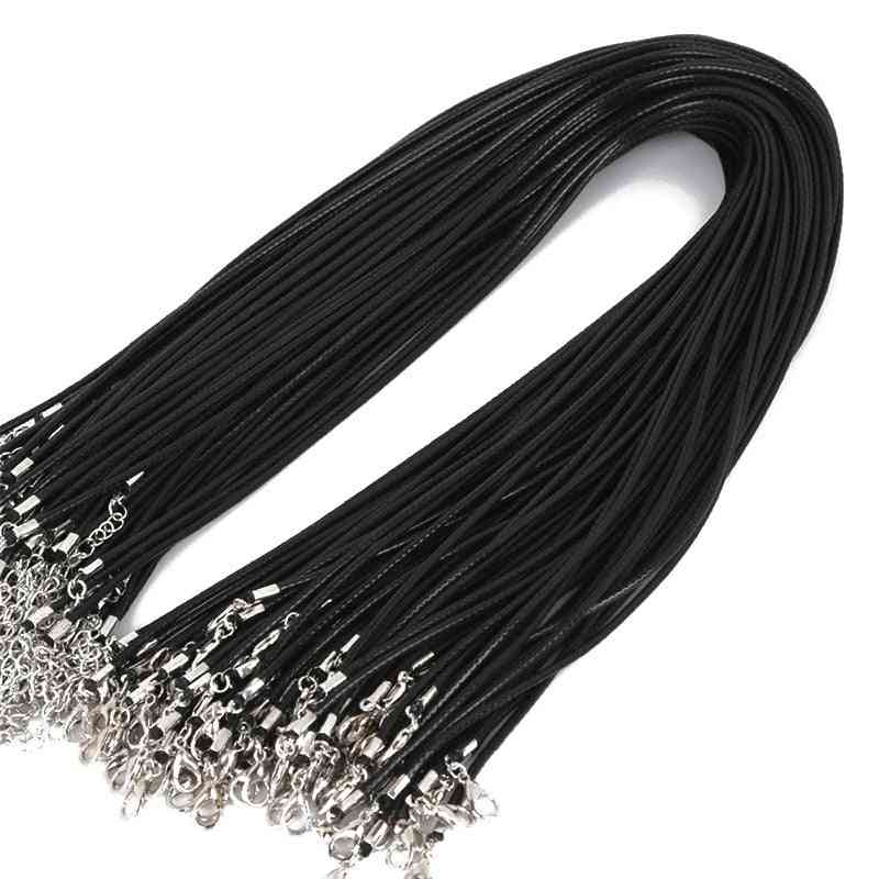 50 Pcs Colorful Leather Cord Wax Rope Chain