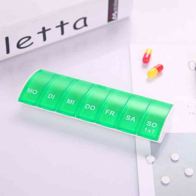 Medicine Pill Box - Mini Round Portable Travel Storage Vitamin Box