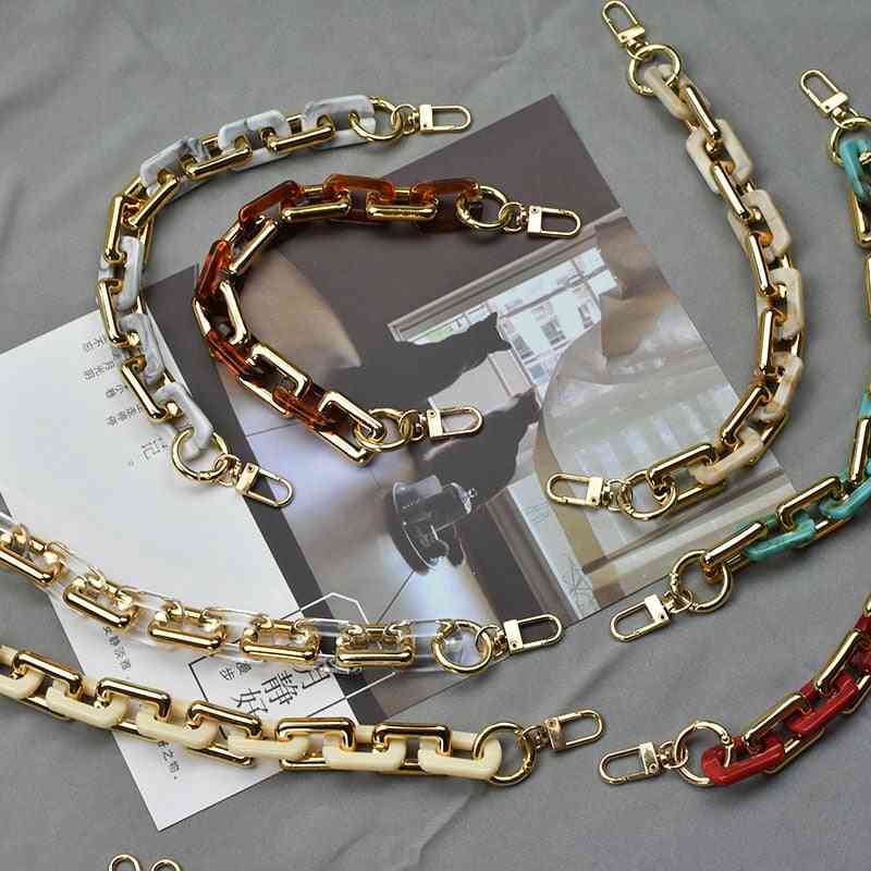 Messenger Handbags Belts High Quality Acrylic Chain Color Women Acrylic Shoulder Bag Strap Chic Solid Color Or Mix Color