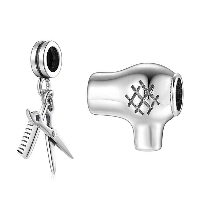 Hairdressing Tools Scissors And Comb Bead Fit Original Pandora Charms