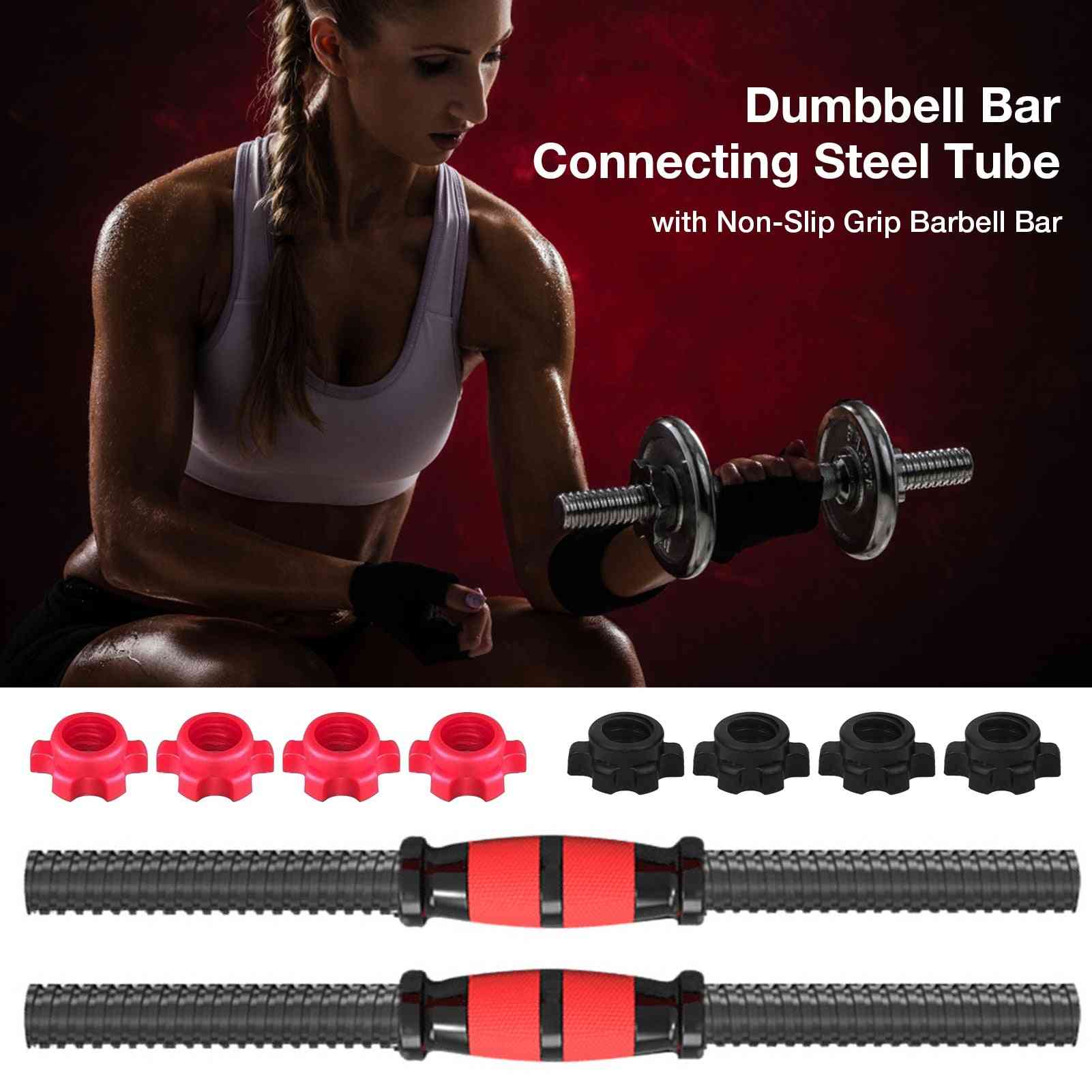 Bar Set Dumbbell Barbell Collar Clips Connecting Steel Tube