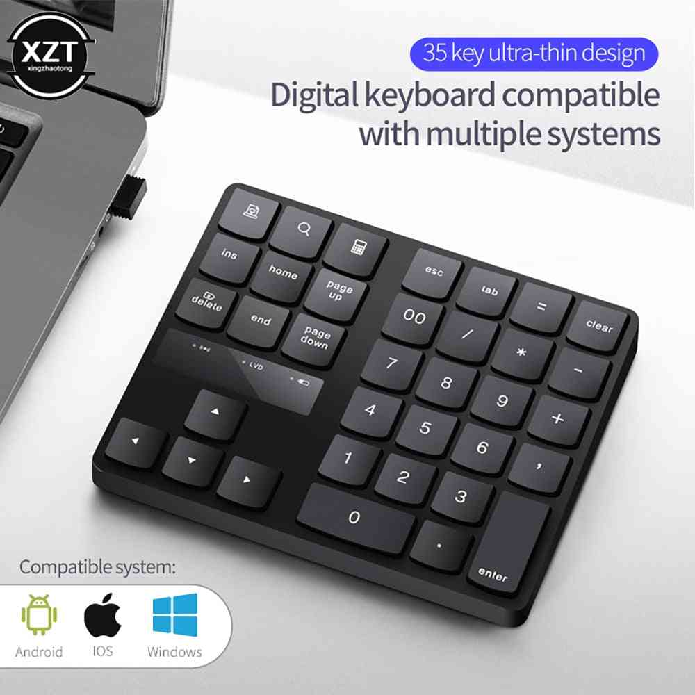 Usb Wireless Keyboard 35 Keys/buttons Multimedia Mute Quiet Keypad