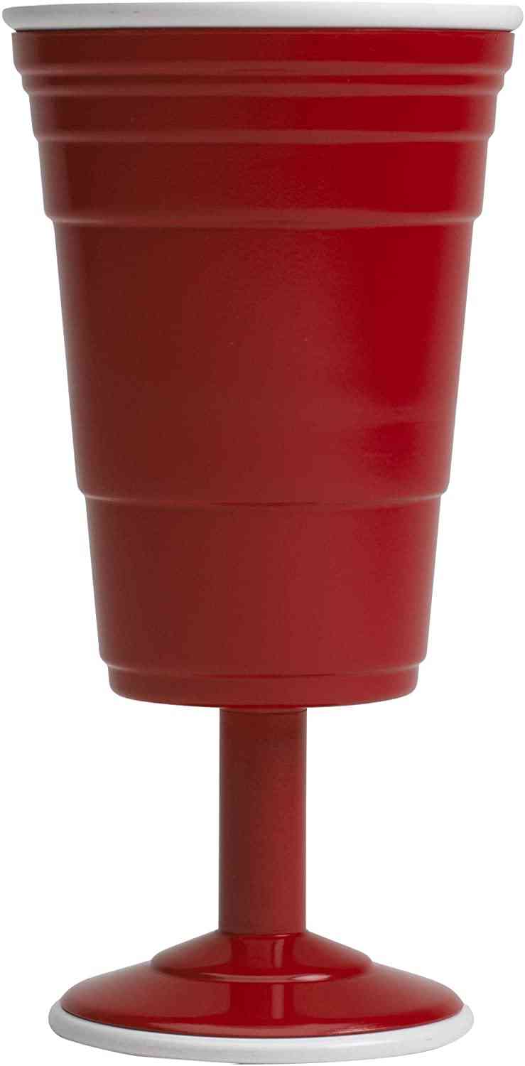 Red Re-usable 8 Oz. Wine Cup