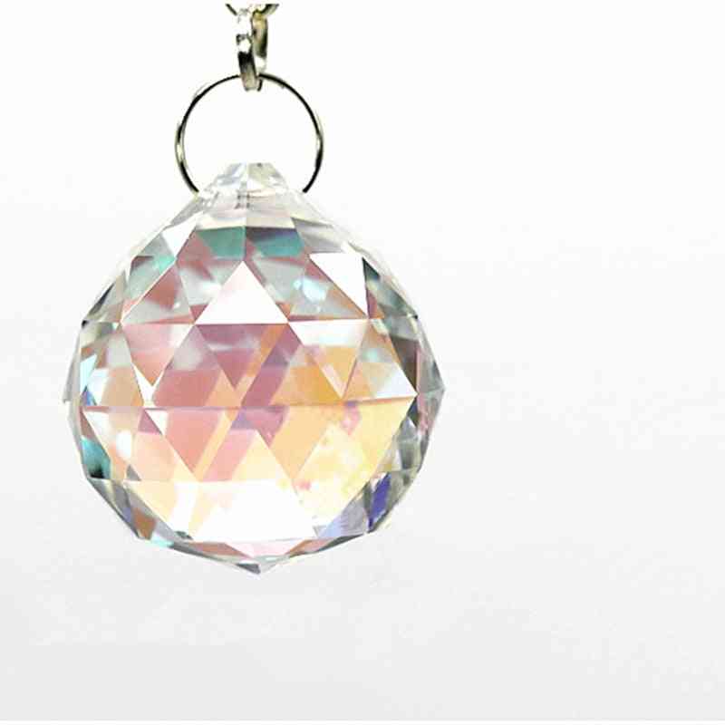 Clear Faceted Glass Crystal Ball For Chandelier Parts Lighting Pendants