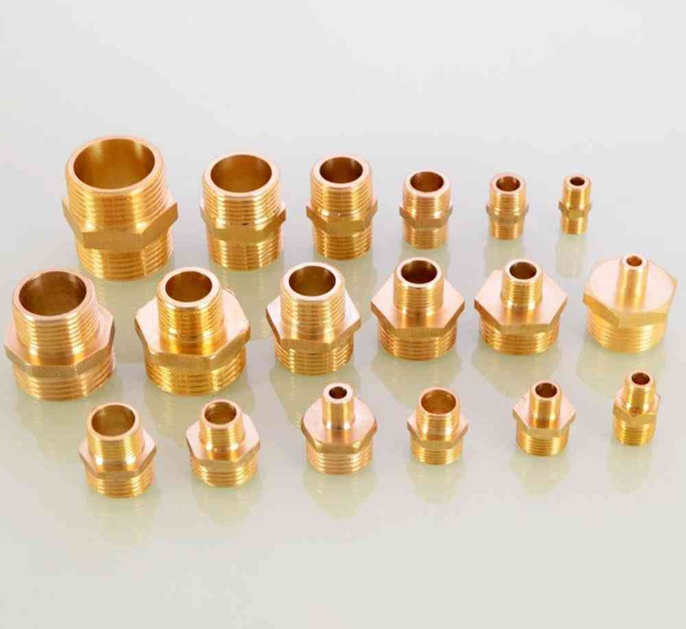 Bsp Male Brass Pipe Equal Reducing Hex Nipple Fitting Adapters Connector