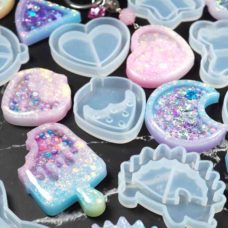 Shake Ice Cream Charm Silicone Mold - Drippy Popsicle Resin Mold
