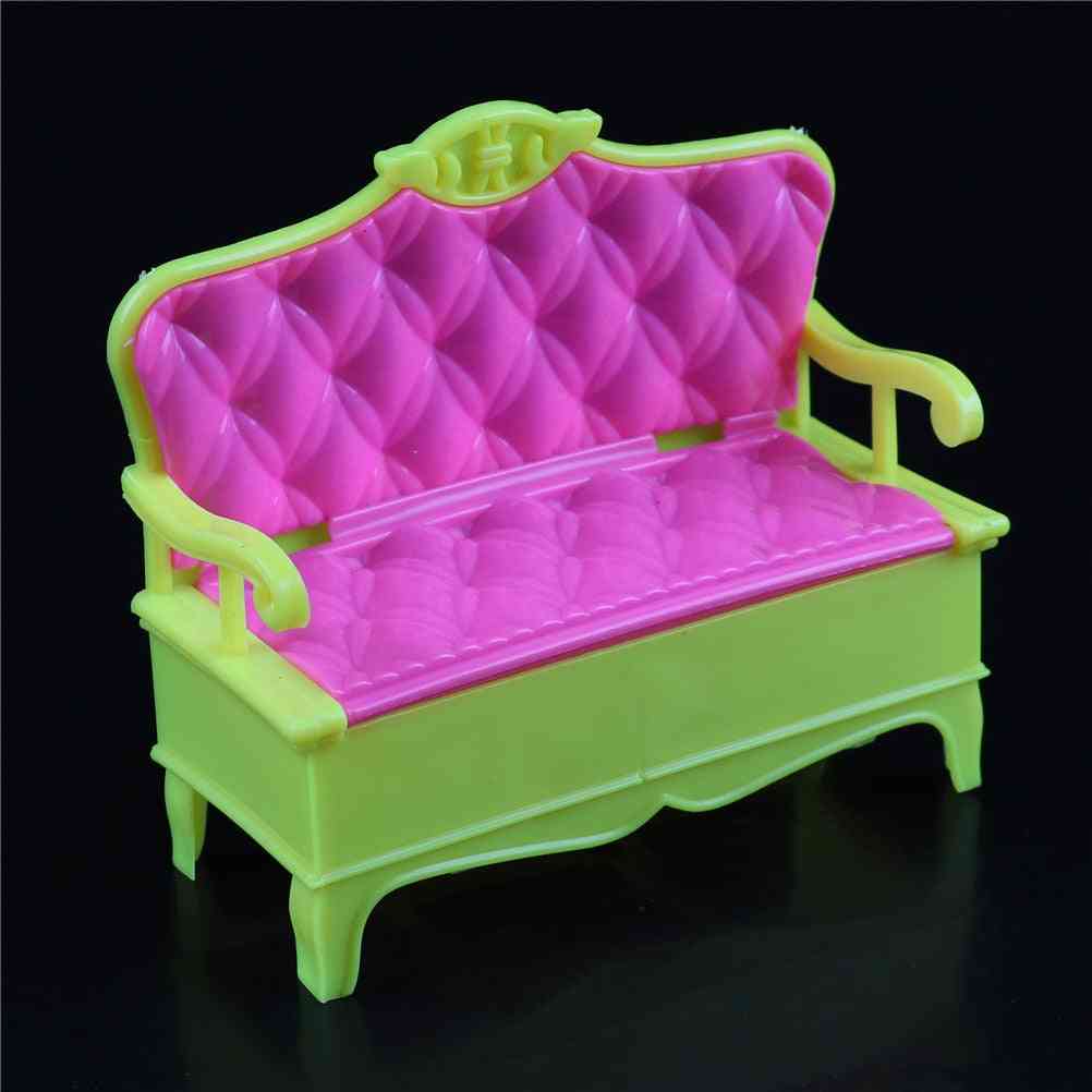 Miniature Furniture Sofa Chair Couple Sofa Couch Dolls House Accessories