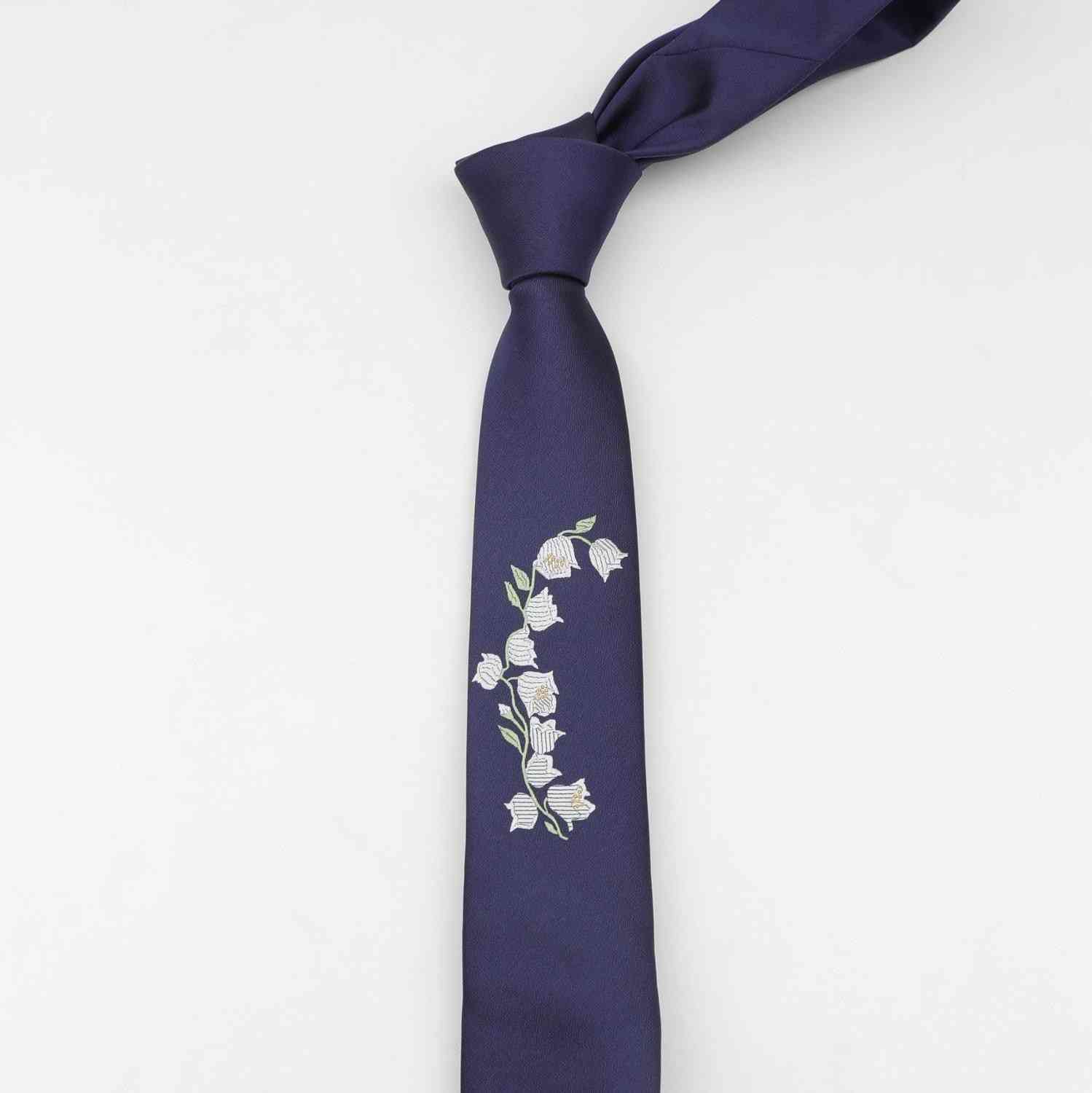 Narrow Design Jacquard Necktie