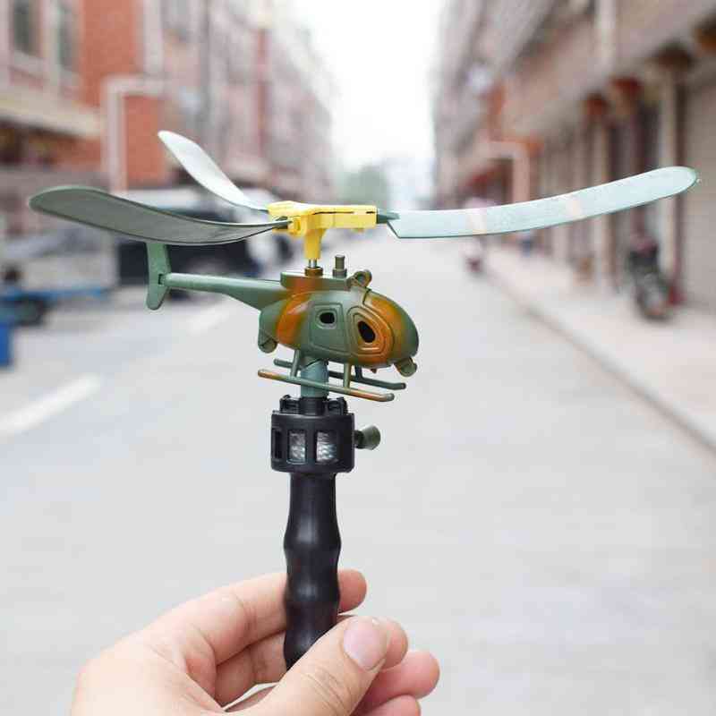 Håndtak pull helikopter fly utendørs for barn