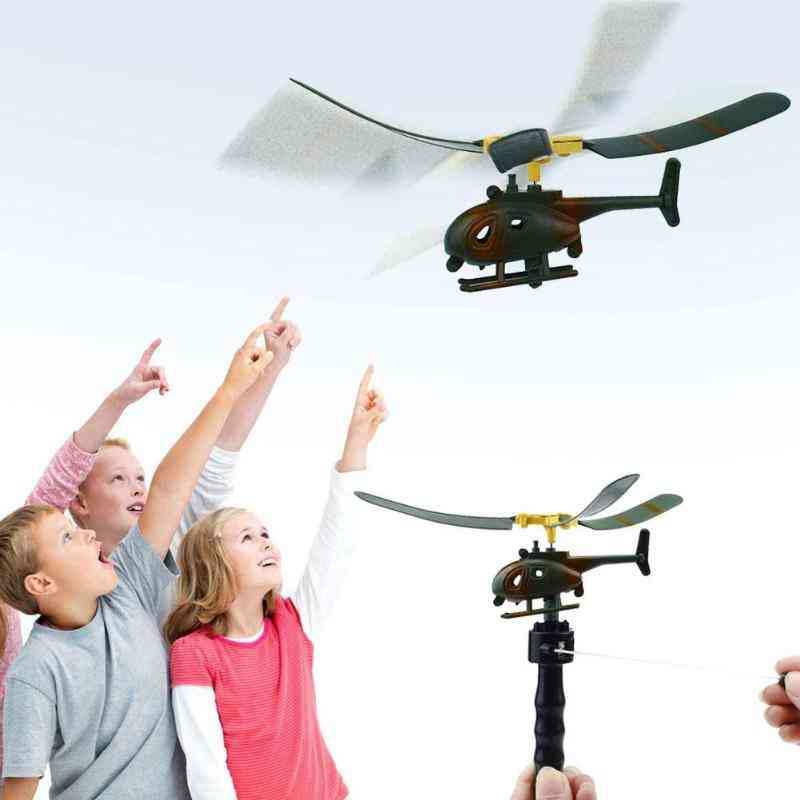 Håndtak pull helikopter fly utendørs for barn