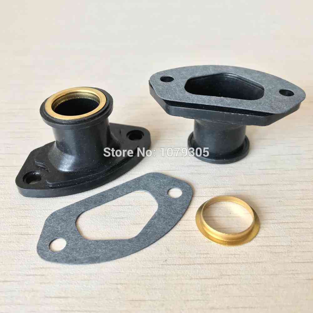 2 Sets Chainsaw Parts Exhaust Intake Manifold With Ring & Gasket For 45cc/4500 52cc/5200 58cc/5800 Chinese Chainsaw Parts