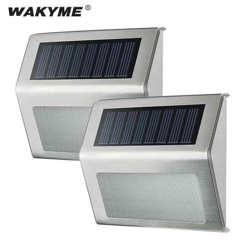 Wakyme 3 Led Solar Light Outdoors Waterproof Solar Lamp Stainless Steel Solar Powered Sunlight For Garden Decoration Path Stair