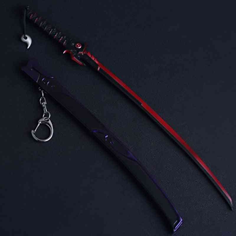 Alloy Sword 26cm Keychain With Scabbard Bladeless Cosplay Toy Weapons