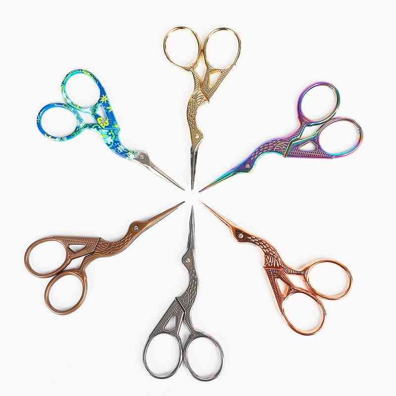 Stainless Steel Retro  Makeup Embroidery Nail Scissors