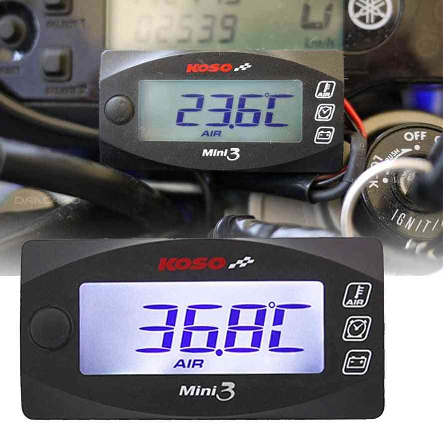 Temperaturmätare voltmeter klocka motorcykelverktyg