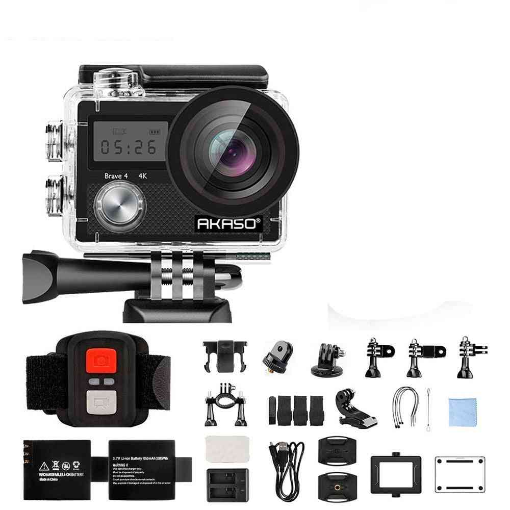 Akaso Brave 4 Action Camera Ultra Hd 4k Wifi 2.0" 170d 20mp Underwater Waterproof Helmet Cam Camera 4k Sports Camera In Store