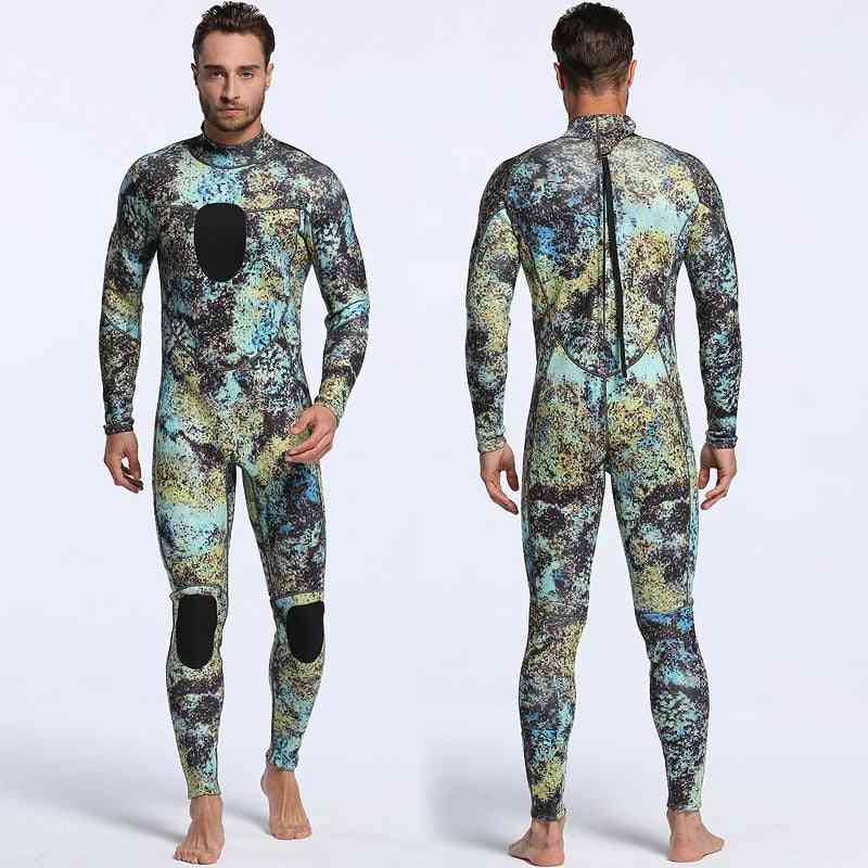 Camouflage Neoprene One Piece Chest Pad Swimming Suits