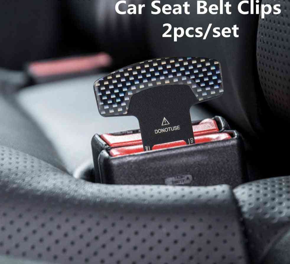 Safety Belt Buckles Real Carbon Fiber Car Seat Alarm