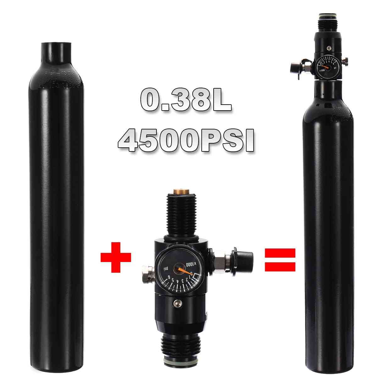 Pcp Paintball Hpa Tank 380cc Bottle 3000psi Co2 Sodas Stream Cylinder With Regulator 4500psi Output