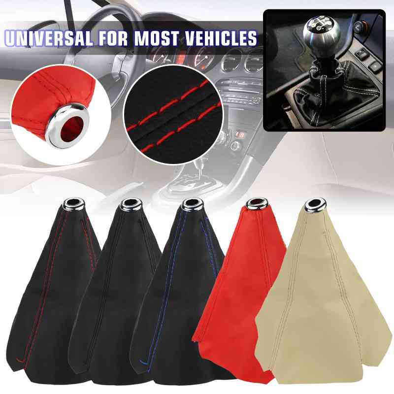Pu Leather Gear Shift Collars Shift Lever Knob Boot Cover