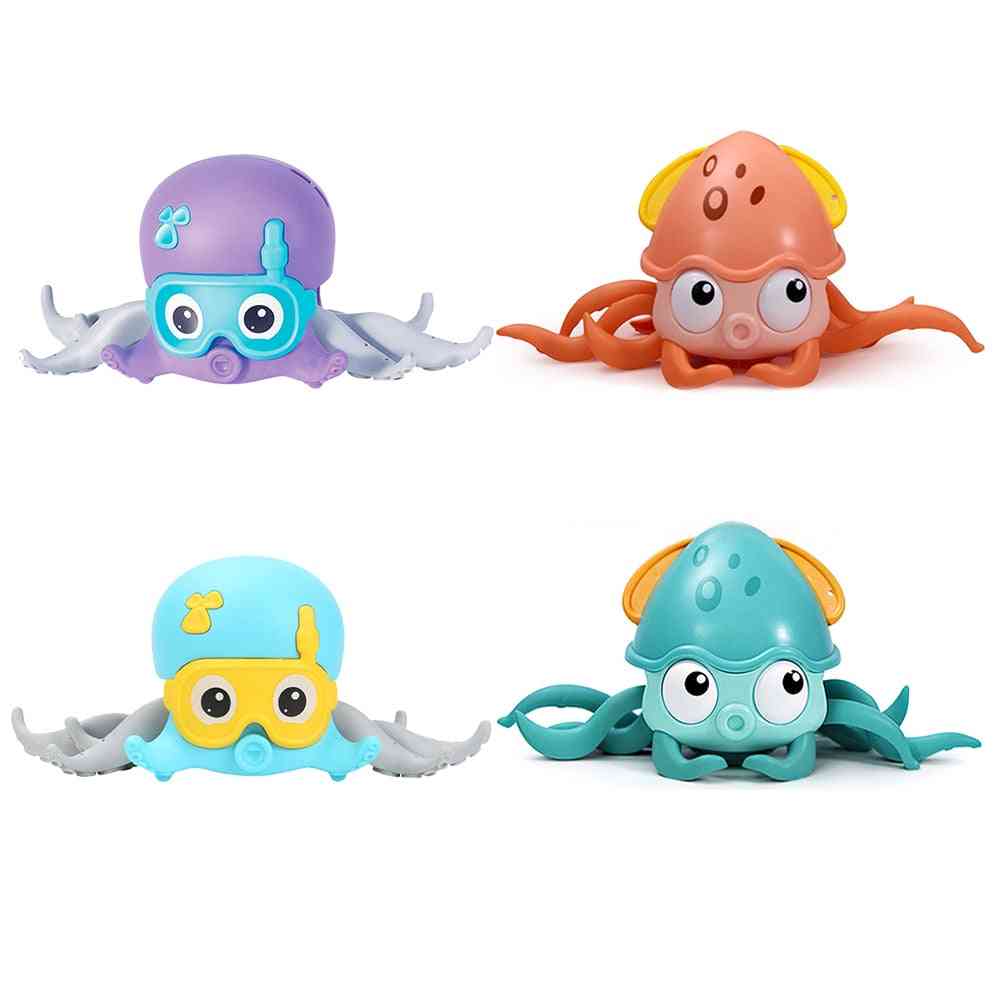 Baby Bathing Toy Kids Octopus Clockwork Rope Pulled Crawl