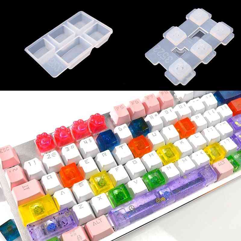 Manual Mechanical Gaming Keyboard Key Caps Resin Clavier Silicon Molds