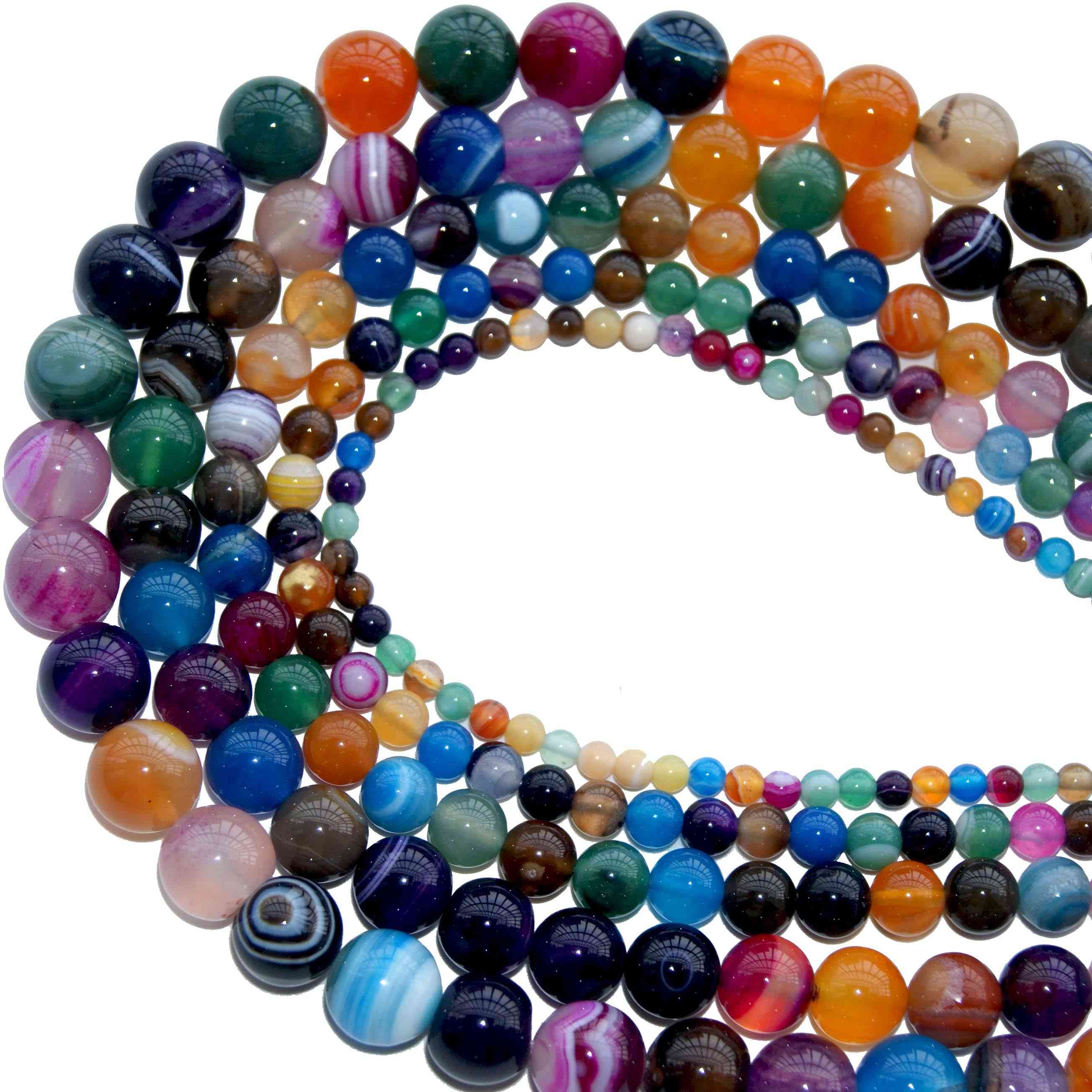 Lava Tiger Eye Agates Stone Beads For Jewelry Bracelet