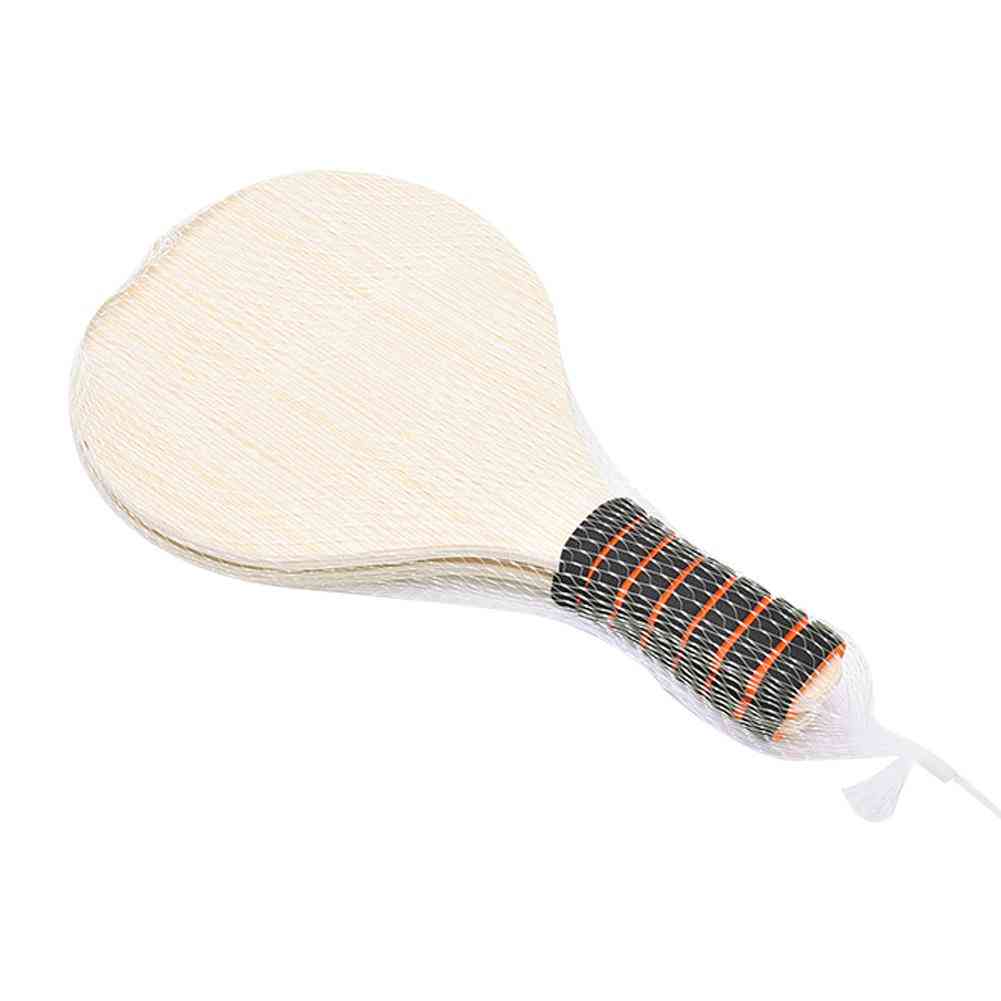 Beach Racquet Outdoor Games Wooden Racket Badminton Tennis Pingpong
