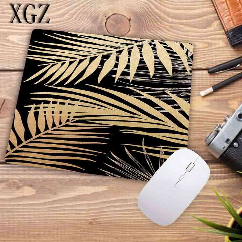 Xgz Promotion Gold Marble Flowers Green Leaves Gamer Play Mats Rubber Mouse Small Pad Gaming Padmouse Gamer To Laptop Keyboard