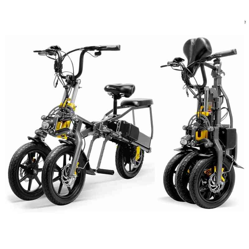 Electric Bike - Foldable Mini Tricycle - Electric Cycle Folding Easy Storage Ebike