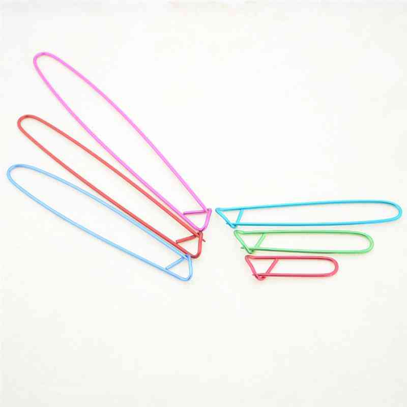 Aluminum Knitting Needles Clip Craft Stitch Holders Safety Pins