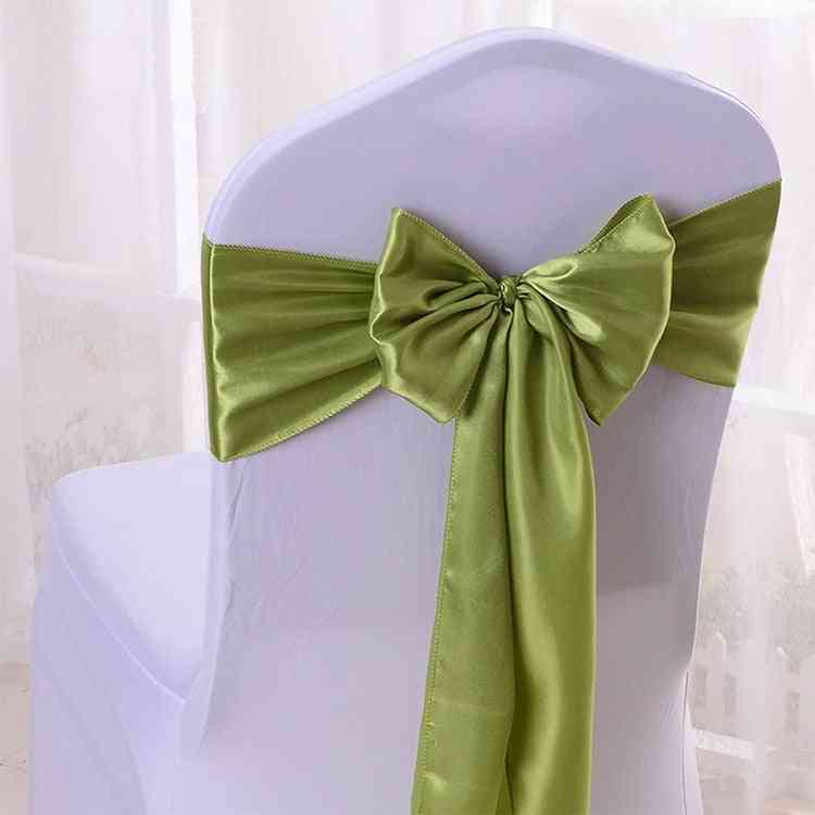 Satin Chair Bow Sashes Wedding Indoor Outdoor Chair