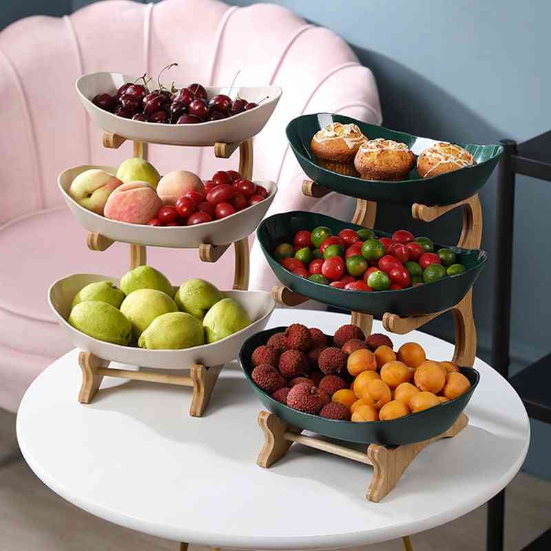 Fruit Storage Display Plate Snacks Dessert Holder Bowl