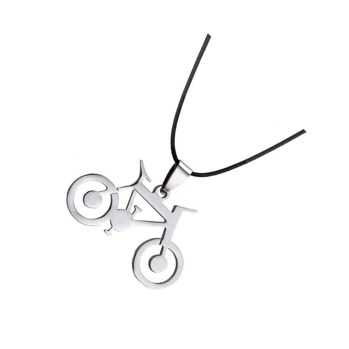 ]fashion Men Jewelry Bicycle Pendants Necklaces Stainless Steel