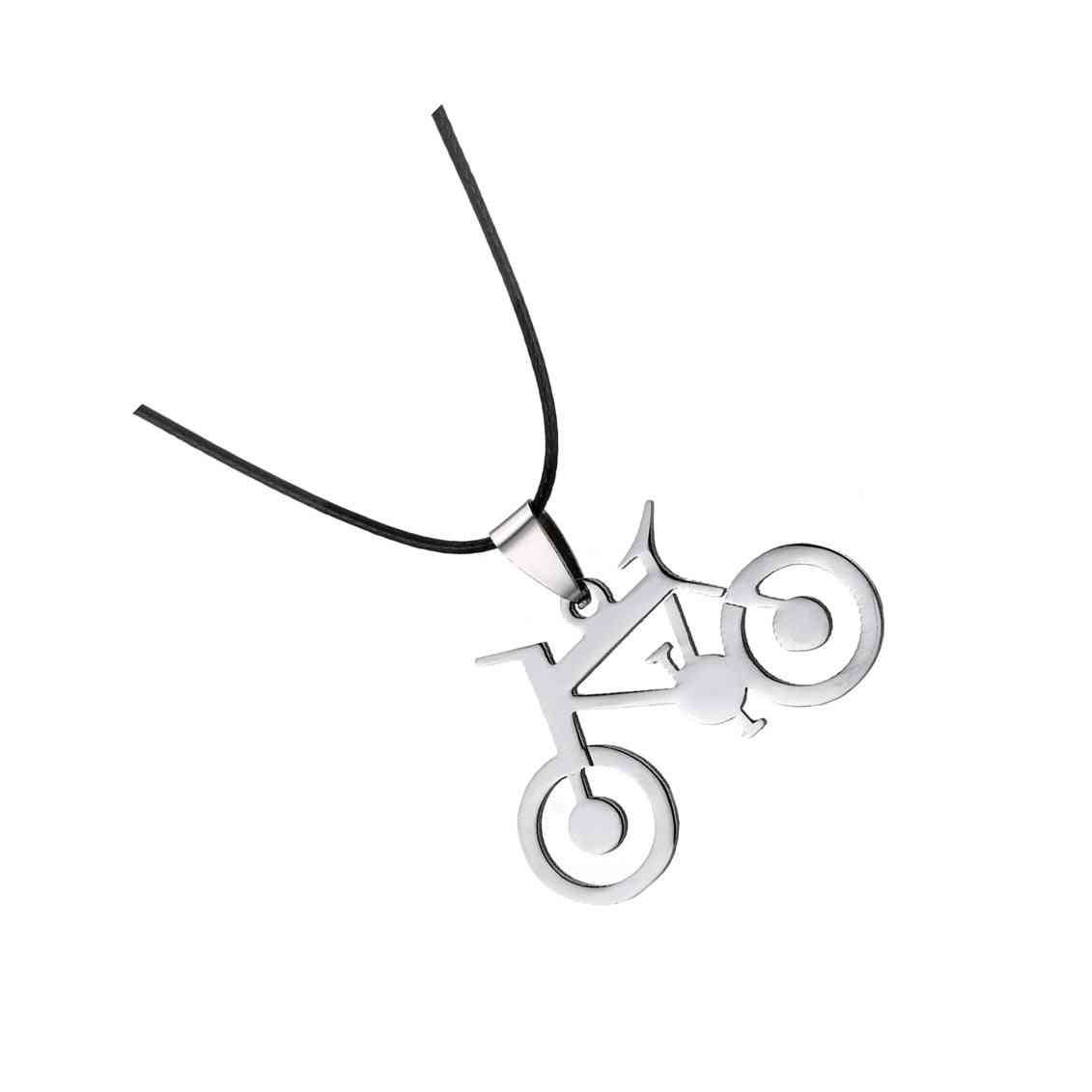 ]fashion Men Jewelry Bicycle Pendants Necklaces Stainless Steel