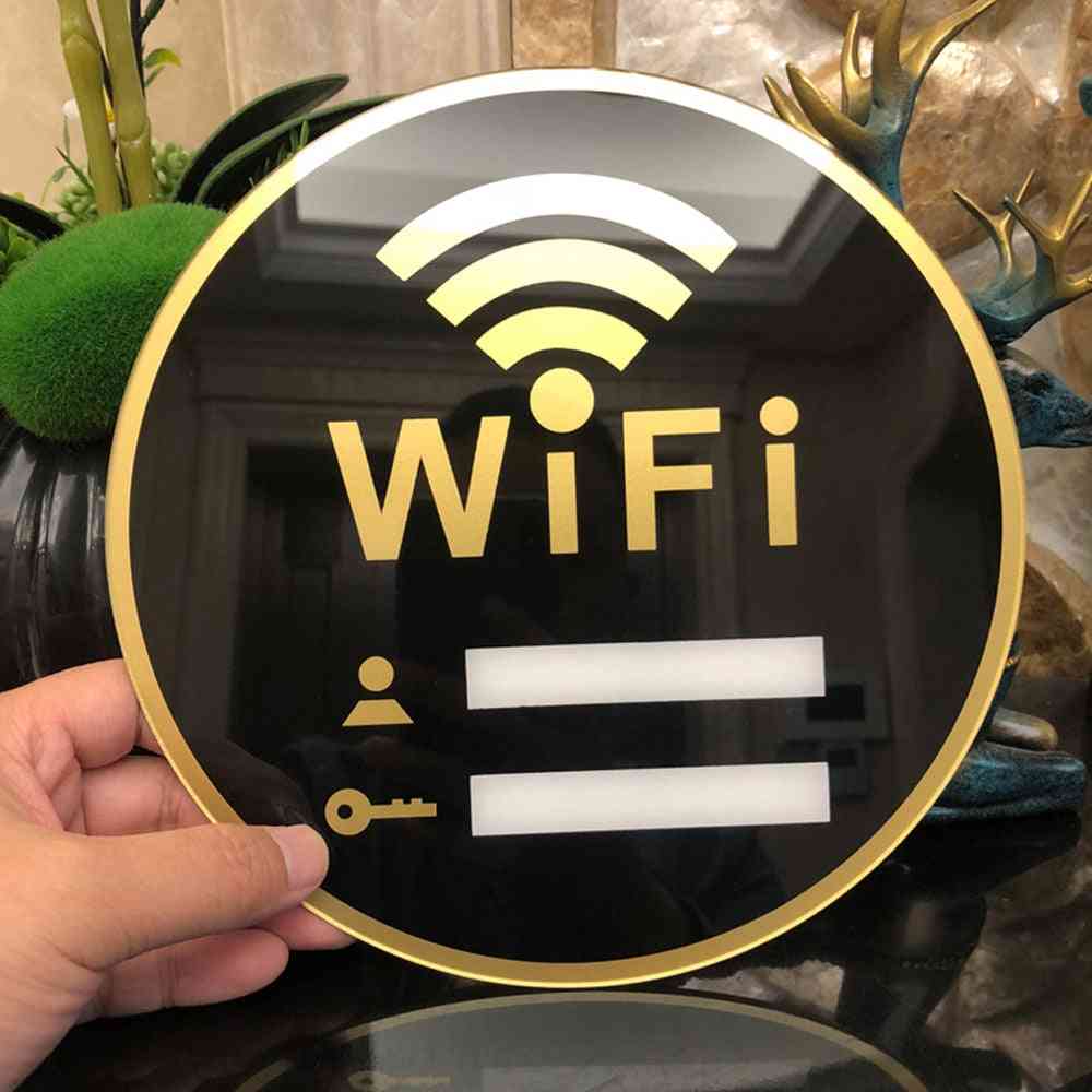 Internet Signal Indication Public Area Acrylic Wifi Password Sign/plate