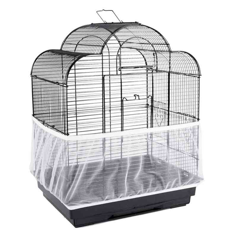 Nylon Airy Fabric Mesh Bird Cage Cover Seed Catcher Guard