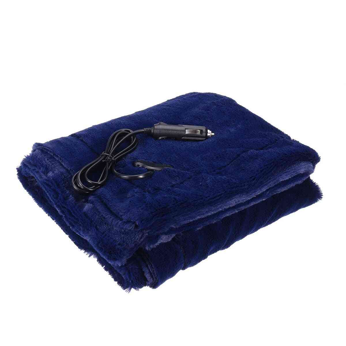 Winter Heated 12v 24v Lcd Display Warm Auto Electric Fleece Blanket For Car