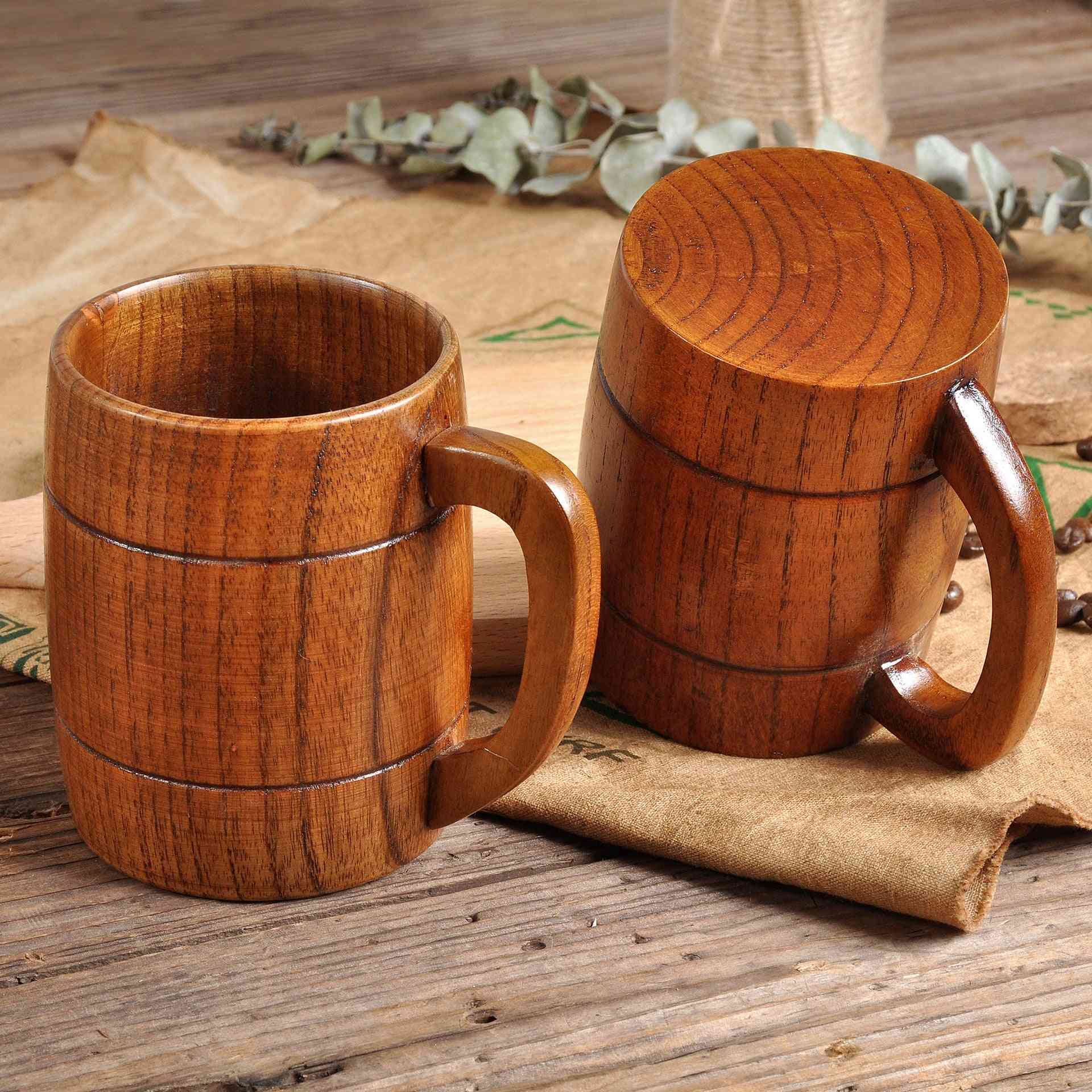 Portable Outdoor Kuksa Wood Beer Mug Wooden Tea Cup Mugs