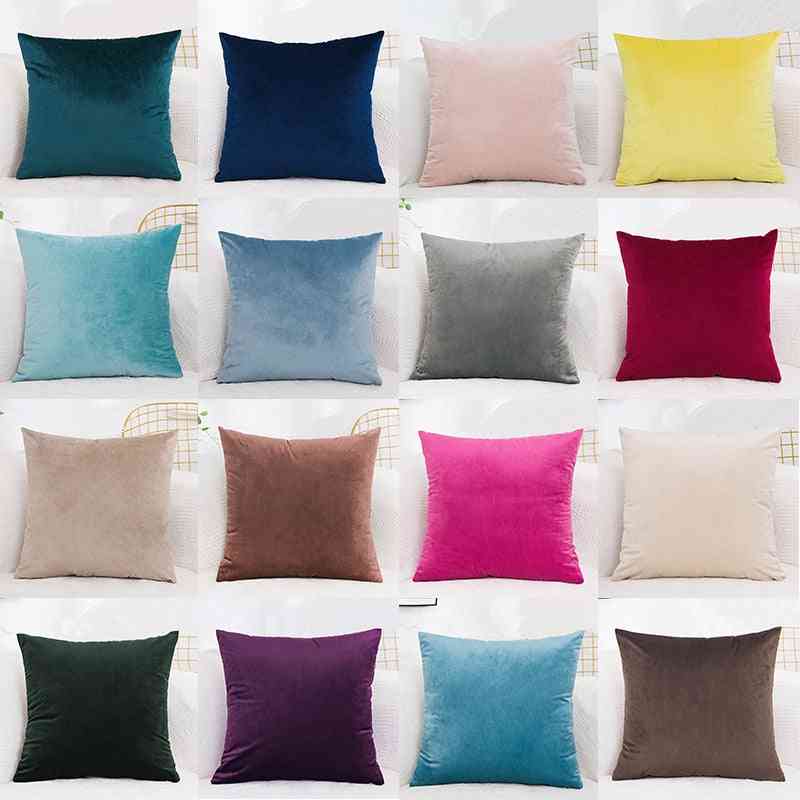 Velvet Cushion Cover Pillowcase Solid Color Pillow Case Decor Sofa Throw Pillows Room Pillow Cover Decorative Wholesale 60x60