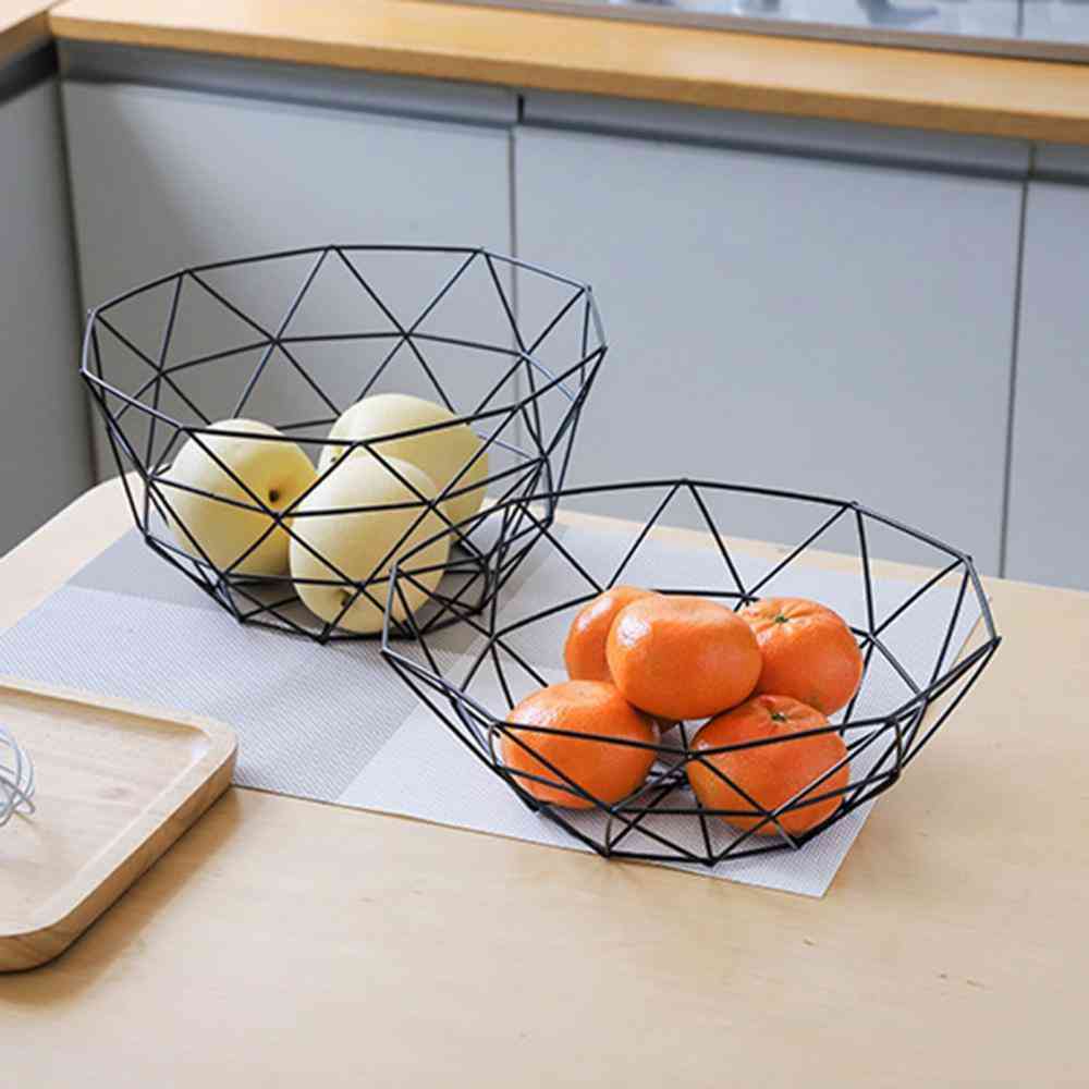 Iron Hollow-out Breathable Design Fruit Storage Baskets
