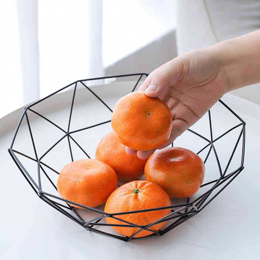 Iron Hollow-out Breathable Design Fruit Storage Baskets