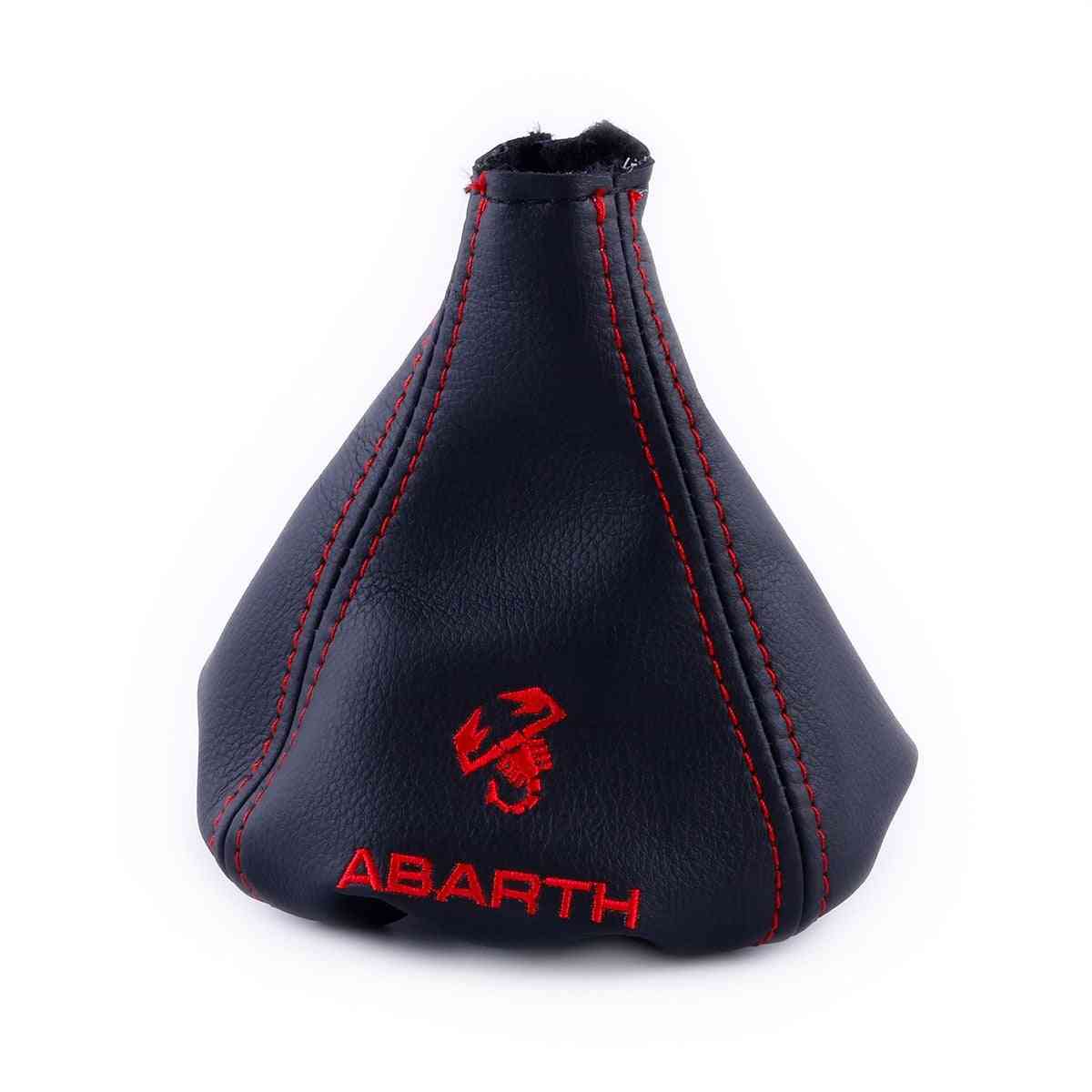 Gear Lever Leather Boot Shift Collars For Fiat Abarth