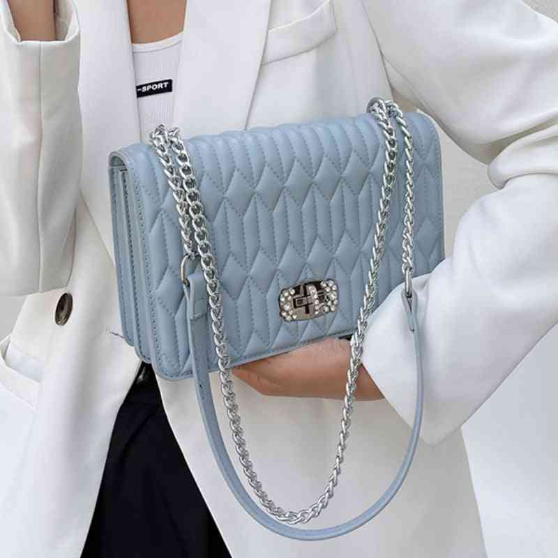 Luxury Leather Chain Handle Shoulder Messenger Bags