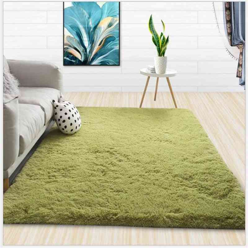 Living Room Table Bedroom Rugs Fluffy Silky Carpets