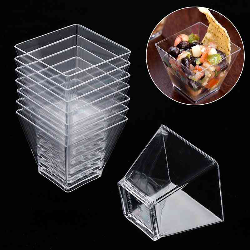 Disposable Hard Plastic Transparent Cup Spoons