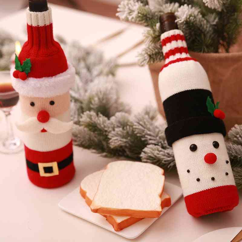 Christmas Snowman Practical Woven Wine Bottle Cover