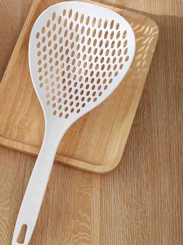 Kitchen Colander Nylon Long Handle Round Mesh Spoon Loo Noodle