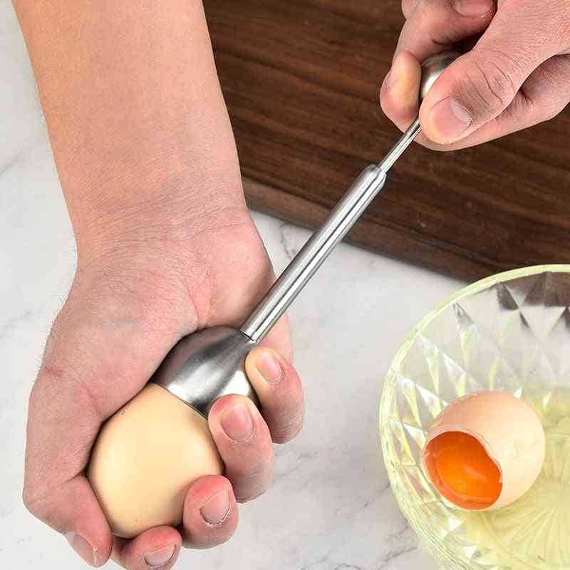 Ruostumattomasta teräksestä valmistettu munankuoren avaaja kananmunan avausleikkuri keitetyn munan keittiötyökalu