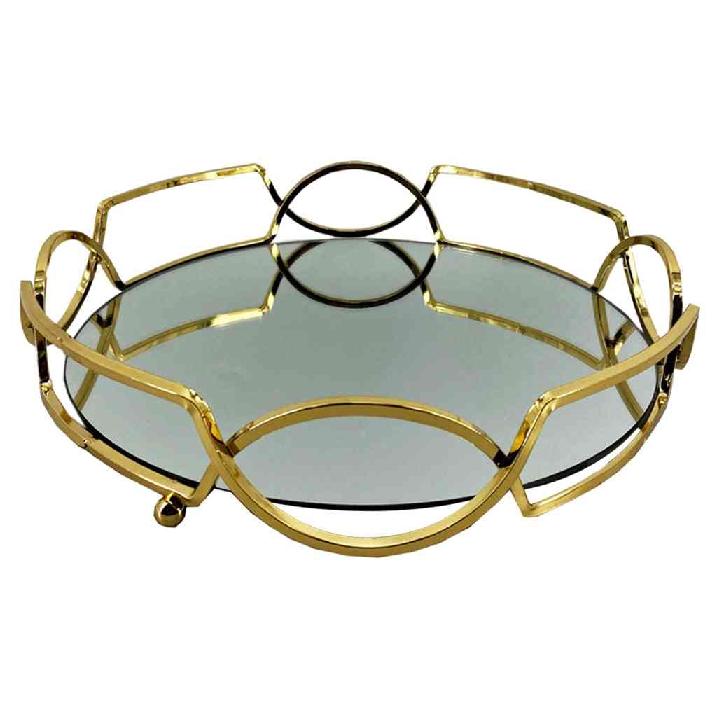 Golden Mirror Tray Mirrored Tray Perfume Tray Mirror Dresser Tray